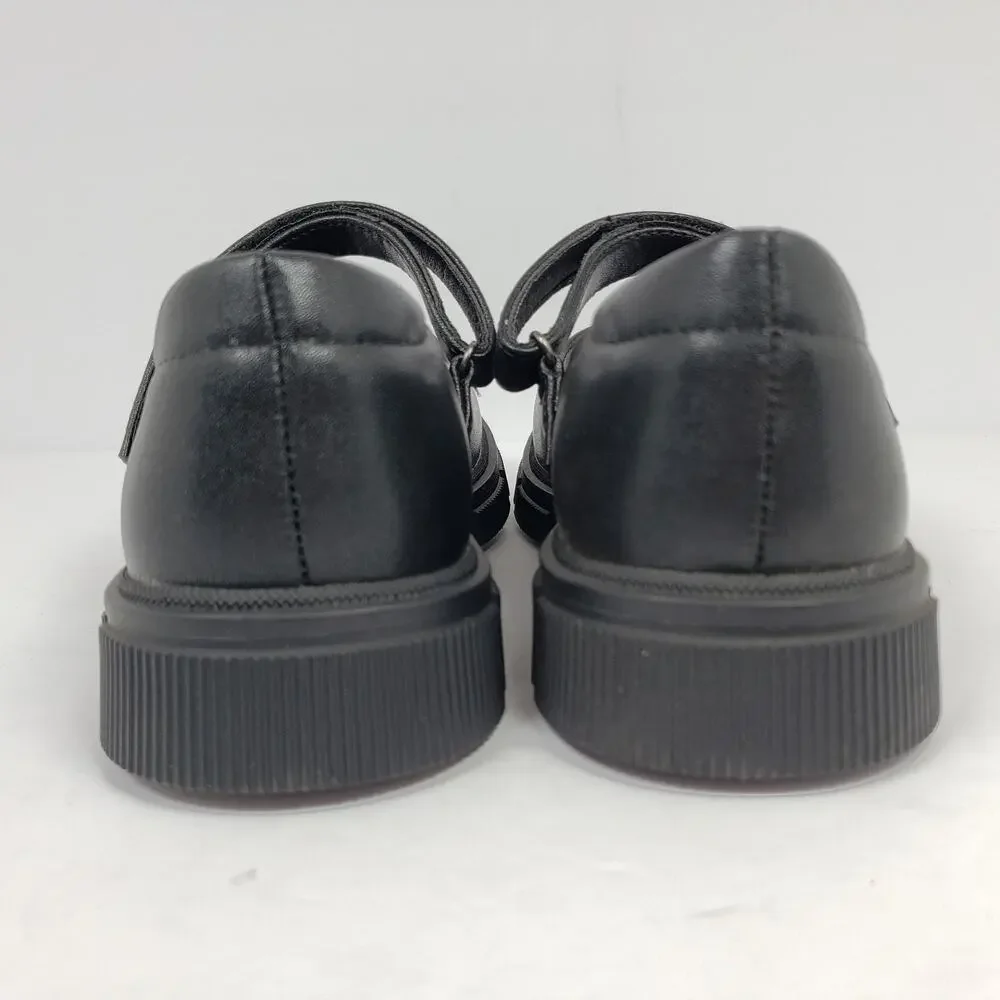 Jabasic Back To School Girls Size 4Y Black Uniform Chunky Mary Jane Shoes